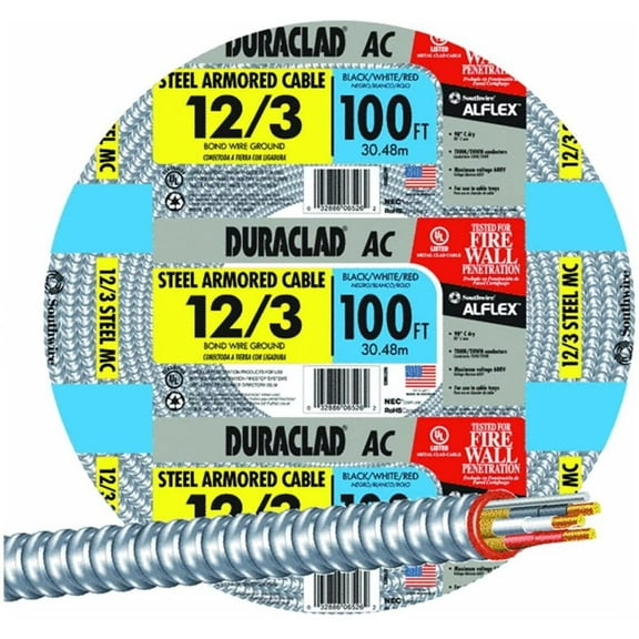 Southwire Bond Wire With Steel Armor Thhn 12 Ga, 20 Amp 600 V 90 Deg C 50 '