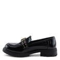 thumbnail image 4 of PATRIZIA Pacha Women’s Slip-On Loafer – Gold Buckle & Stud Detail – Faux Leather Comfort Flat, 4 of 9