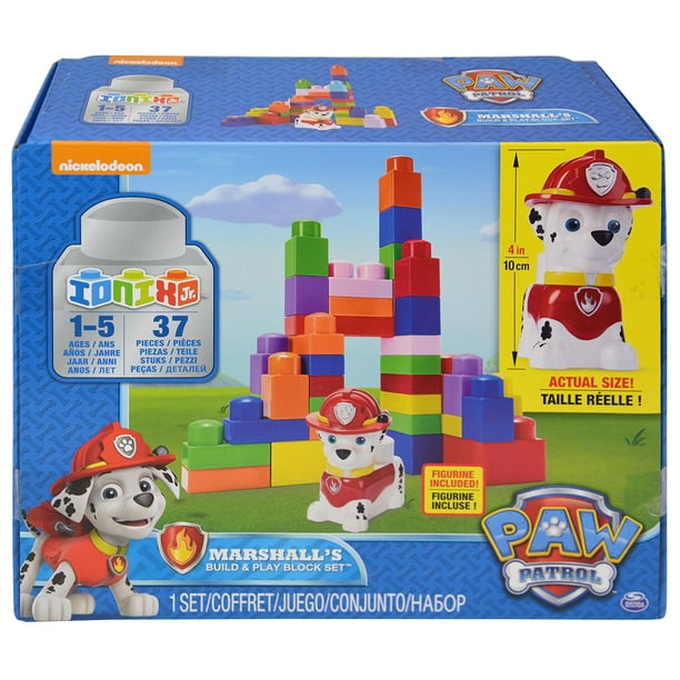 paw patrol jake's cabin block set