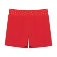 thumbnail image 3 of TiaoBug Girls Kids Gymnastic Shorts Ballet Dance Bottoms Shiny Rhinestones Tumbling Yoga Sports Shorts Red 8, 3 of 5