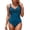 Sky Blue, variant on Women Tummy Control One Piece Swimsuit - Push Up Bathing Suit Full Coverage Slimming Swimwear