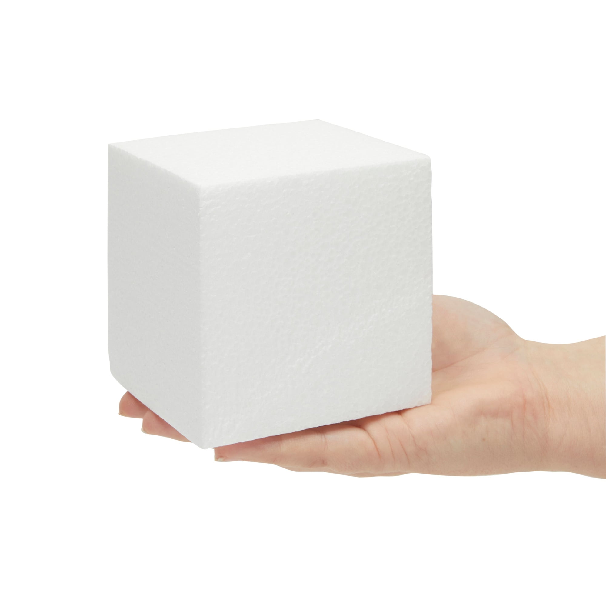 White Foam Blocks for Crafts (4 x 4 x 1 in, 40 Pack