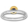 thumbnail image 5 of Sterling Silver Stackable Expressions w/Gold-plated Cr. Sapphire Ring - Ring Size 5.0, 5 of 8