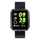 thumbnail image 1 of Reloj inteligente rastreador de ejercicios con frecuencia cardíaca, detector de presión arterial, compatible con Bluetooth, pulsera impermeable para dormir, color negro Inevent EL000918-02B, 1 of 7