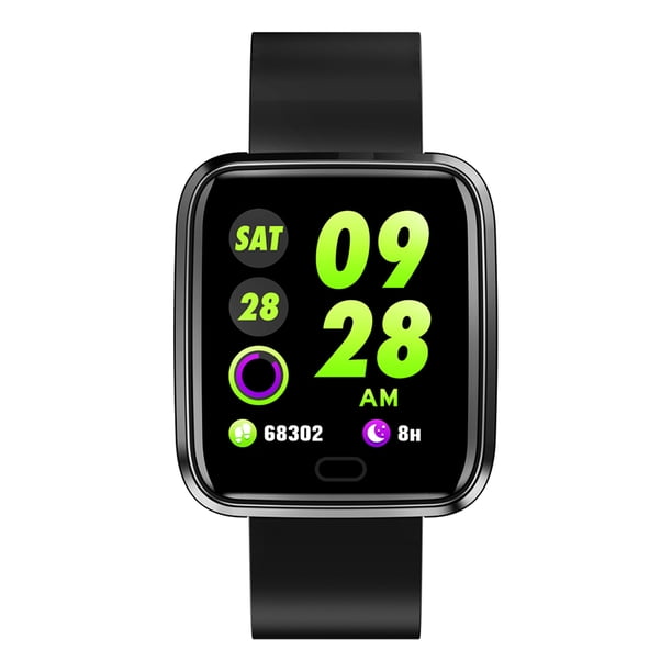 Reloj inteligente rastreador de ejercicios con frecuencia cardíaca, detector de presión arterial, compatible con Bluetooth, pulsera impermeable para dormir, color negro Inevent EL000918-02B