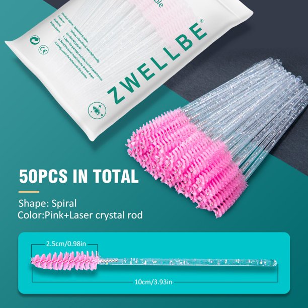 500/50 Uds extensión de pestañas desechable ceja cepillo largo aplicador de varita de máscara Spoolers pestañas cepillos cosméticos herramienta de maquillaje Tan Jianjun unisex