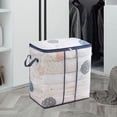 thumbnail image 6 of Hvmvliv 1Pc Storage Bag Organizer Comforter Storage Bag with Clear Window Clothes Blanket Storage Organizer Reinforced Handle for Clothing Bedding White, 6 of 6