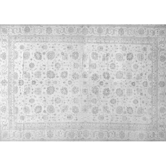 Ahgly Company Machine Washable Indoor Rectangle Oriental Gray Traditional Area Rugs, 6' x 9'