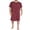Wine, variant on Ekouaer Pajamas Men's Soft Sleepwear Casual Loungewear Short Sleeve Long Nightgown Shirts