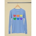 thumbnail image 3 of Colorful Hearts Pride Design Tee Long Sleeve Men's, 3 of 4