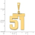 thumbnail image 2 of 14K Yellow Gold Medium Polished Number 51 Charm Made In United States mp51, 2 of 5