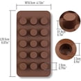 thumbnail image 3 of Moldes para dulces de chocolate, molde de silicona para hornear, tamaño de refrigerio, taza de mantequilla de maní, gelatina, bombas de grasa y paquete de 2, 3 of 5