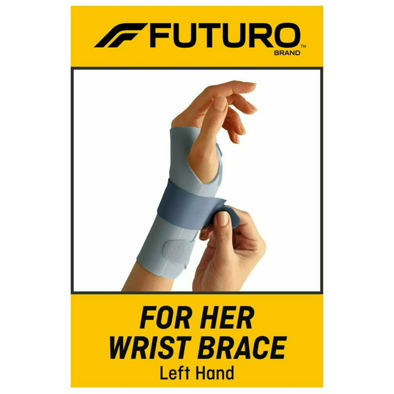 FUTURO Slim Silhouette Wrist Support For Her, Left Hand, Adjustable