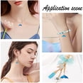 thumbnail image 3 of 50Pcs Fish Tail Charm Blue Mermaid Whale Dolphin Fishtail Sea Animals Ocean Alloy Enamel Pendants Silver Plated for Jewelry Making, 3 of 5