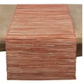 thumbnail image 4 of Fennco Styles Shimmering Woven Nubby Texture Water Hyacinth Table Runner (Rust 14"x108"), 4 of 6