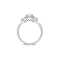 thumbnail image 4 of 1.30 Carat (Ctw) Lab-Created Three-Stone Moissanite Engagement Ring in 10K White Gold for Women, 4 of 6