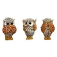 thumbnail image 3 of Owl Statue for Home Decor Accents Living Room TV Stand Office Bathroom Shelf Mantel Bookshelf Decorations. Hear-No, See-No, Speak-No Evil, 3PCS Cute Owl Figurines, Gifts for Owls, 3 of 6