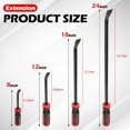 thumbnail image 3 of TOOLEAGUE Utility 4Pcs Pry Bar Set,8",12",18",24" Mechanic Hand Tools with Thicker Strike Cap Handle,Heavy Duty Pry Bar, 3 of 6