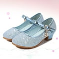 thumbnail image 2 of Huowey Toddler Girl Princess PU Sequins Shoes Children Silver Performance Shoes Leisure Footwear, 36, 2 of 5