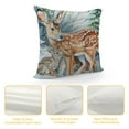 thumbnail image 4 of GOSMITH  Sika Deer Pillow Cover Piece Set, Snow Rabbit Decorative Pillowcase Winter Farmhouse Cute Forest Animal Home Cushion Cover Sofa Sofa Porch, 4 of 5