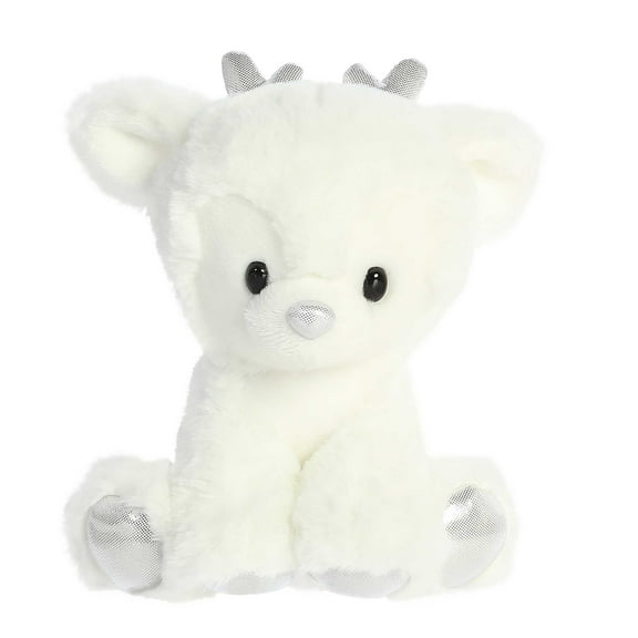 Aurora - Small White Holiday - 6.5" Dashing Reindeer - Festive Stuffed Animal