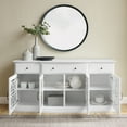 thumbnail image 4 of Walker Edison Traditional Fretwork TV Stand, White, 4 of 11