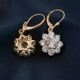 thumbnail image 4 of 2.00 CT Round Cut Moissanite Flower Drop Dangle Earrings 14K Yellow Gold Plated, 4 of 4