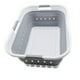 thumbnail image 1 of SAMMART Cesta plegable de plástico para la colada de 42 L (11 galones) – Contenedor/organizador de almacenamiento plegable – Cesta/cesta para ahorrar espacio (1, blanco/gris), 1 of 5