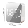 thumbnail image 2 of RoamHome Home Mini Clock with LCD Digital Display, Luminous Small Alarm Clock for Kids Children Students, Automatic Call Clock, Home Supplies, Ideal Gifts (White, 1PC), 2 of 8