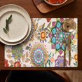 thumbnail image 4 of Pioneer Flower Floral Print Pattern Summer Placemats Table Placemats Set Of 6-Linen Kitchen Washable Placemats Table Mats 12x18 Inch Non-Slip Heat Resistant, 4 of 5