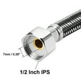 thumbnail image 2 of Uxcell G1/2 Female x G1/2 Female 31" Nylon SUS304 Faucet Supply Line 2 Pack, 2 of 5