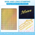 thumbnail image 3 of Uxcell 11.7x8.3" Hot Stamping Foil Paper Sheet, 40 Sheets A4 Heat Transfer Hot Stamping Paper Foil for Leather DIY Logo Decor Craft Gift Package Scrapbook Card, Laser Spot Gold, 3 of 6