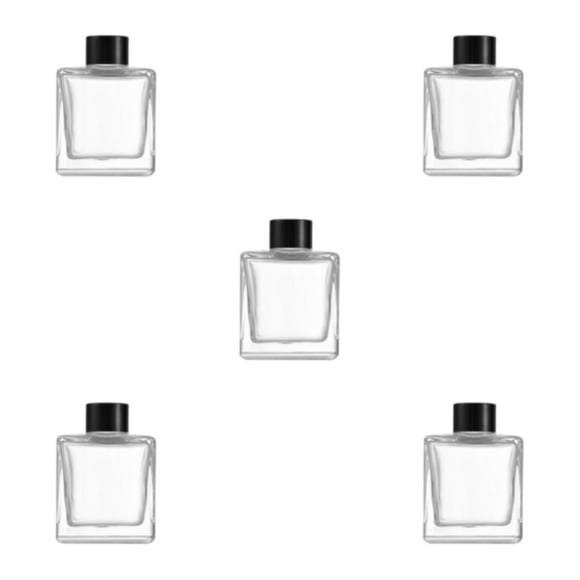 Yuarrent Difusor de fragancia de vidrio cuadrado: simple y atmosférico y se combina con un tapón de botella para sellar 100 ml Type2 NO2