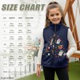 thumbnail image 6 of CHAQLIN With Pockets Girls Zip Up Vest for Winter Fall, Christmas Medical Print Polyester Soft Sleeveless Fleece Jacket, 6 of 6