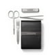 thumbnail image 1 of MANSCAPED® Shears 2.0 Kit de uñas para hombres de acero inoxidable templado, cortaúñas, tijeras de seguridad, pinzas y lima de uñas, set de manicura y pedicura de viaje, kit de aseo de lujo de 4 pieza, 1 of 5