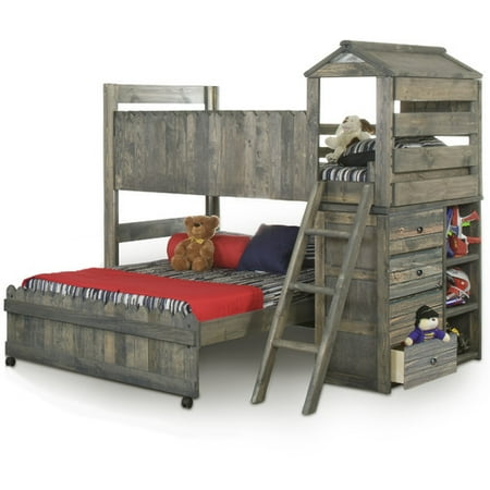 Chelsea Home Furniture Driftwood Fort Twin Over Full Loft Bed With Chelsea Home Furniture Driftwood Fort Twin Over Full Loft Bed With Ladder