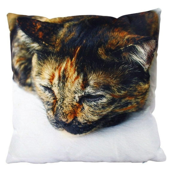 Calico Cat | Multi Colored Sleeping Cat | Pillow Cover | Cat Lover Gifts | Throw Pillow | Gift | Cute Cat | Cat Gifts | Cat Decor | Pillow