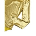 thumbnail image 6 of YiZYiF Womens Patent Leather Ballet Dancewear Glossy Gymnastics Leotard Gold M, 6 of 7