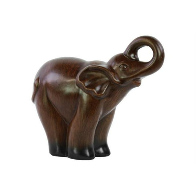 Collection Tendances Urbaines 28300 en Céramique Trompette Debout Éléphant Marron