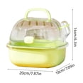 thumbnail image 3 of Btomtd Portable Hamster Cage Bird Carrier Small Animals Travel Backpack With Water Bottle Acrylic Transparent Small Pet Carrier Lightweight Escape Proof Pet Box, 3 of 6