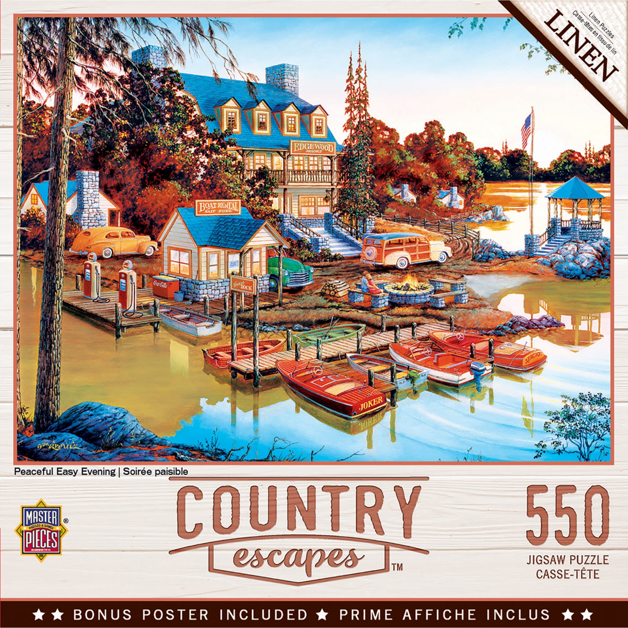 MasterPieces 550 Piece Jigsaw Puzzle - Peaceful Easy Evening - 18"x24"