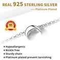 thumbnail image 3 of ChicSilver Moon Necklaces for Women 925 Sterling Silver Pendant Necklace Dainty Jewelry Gift for Valentines Day, 3 of 7