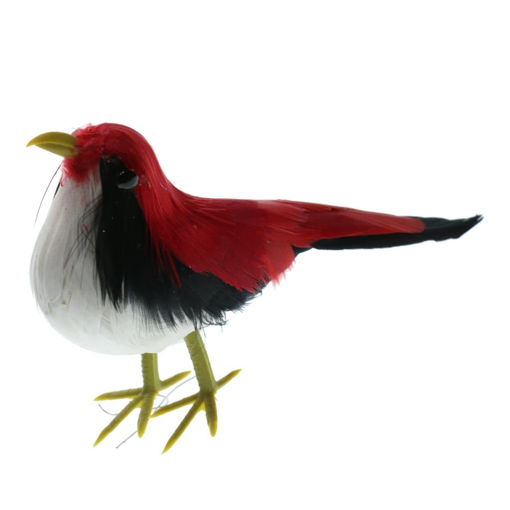 15cm Fake Artificial Feathered Bird Realistic Garden Home Decor Taxidermy 
