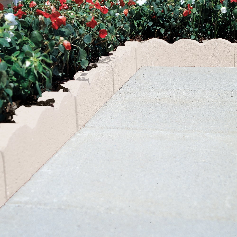 Pavestone 12" Straight Scallop Limestone (White) Concrete Edger