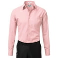 thumbnail image 2 of Berlioni Italy Men's Long Sleeve Solid Premium Dress Shirt, 2 of 4