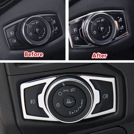 Chrome Interior Pack - Chrome Interior fog headlight Switch Panel Cover Trim for 2015-2016 Mustang