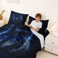 thumbnail image 3 of Manfei Jungle Animal Queen Sheets,Wild Wolf Queen Sheet Sets,Black,4 Pieces,1 Flat Sheet, 1 Fitted Sheet and 2 Pillowcases, 3 of 6