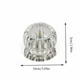 thumbnail image 3 of Crystal Ceiling Light Fixture with Warm Yellow LED, Clear Glass and Wrought Iron for Bedroom, Porch, Balcony, and Entrance Lighting, 3 of 7