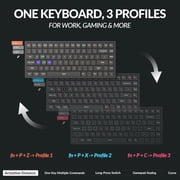 Keychron K2 HE Rapid Trigger Wireless Custom Mechanical Keyboard with Hall Effect Gateron Double-Rail Magnetic Switch, QMK 2.4 GHz Bluetooth 5.2 RGB Compatible with Mac Windows Linux