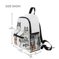 thumbnail image 3 of FORMRS School Backpack with Front Zippered Pocket 12" Elementary Student Travel Daypack, Gray Cute Chubby Cat, 3 of 6